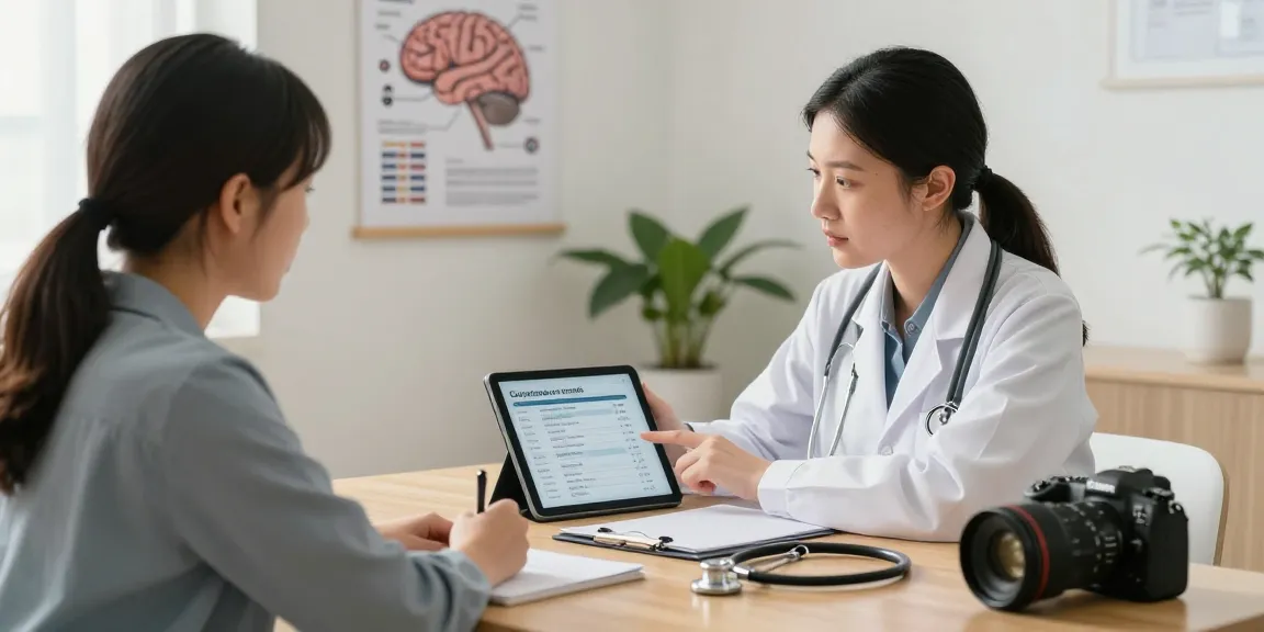 Understanding clonazepam side effects discussed by a healthcare professional with a patient in a cozy consultation room.