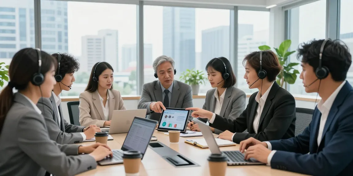 動態客戶服務團隊在現代辦公室中使用美洽技術進行協作。
