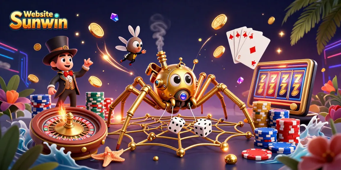 Win big at Website Sunwin with exclusive 3D gaming visuals, showcasing exciting casino elements.