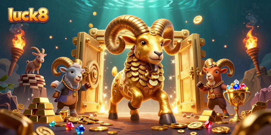 Experience luck8's exciting games with vibrant golden visuals and dynamic elements.