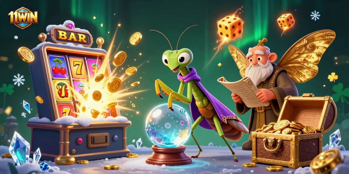 Experience 11WIN with a vibrant casino scene featuring a unique 3D cartoon illustration.