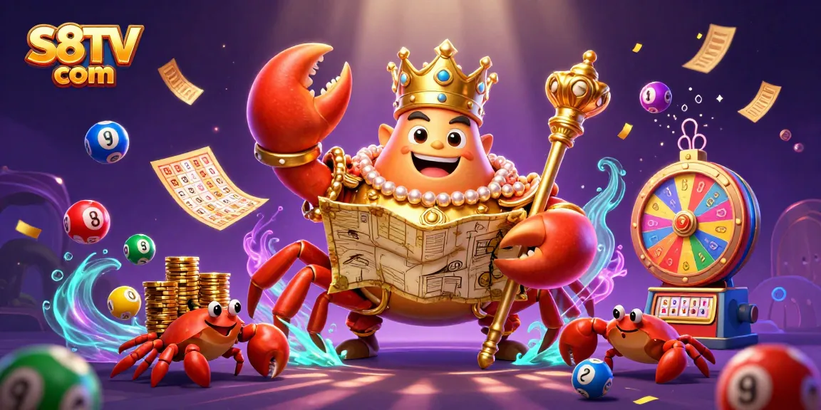 Engage with S8TV com's thrilling prize scene featuring dynamic gaming elements and vibrant lottery balls.